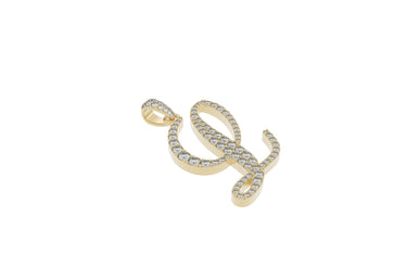 Yellow Gold Diamond Letter L Initial Script Pendant  0.63 ctw (Copy) (Copy) (Copy) (Copy)